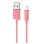 USAMS US-SJ039 U-Gee Pro PVC universāls Micro USB uz USB datu un ātrās 2A uzlādes kabelis 1m sarkans