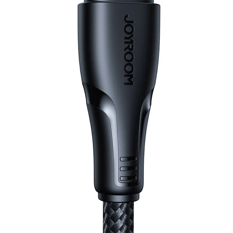 USB uzlādes un datu kabelis, Micro USB-A uz USB-A, 0,25 m, melns, Joyroom S-UM018A11, Surpass sērija
