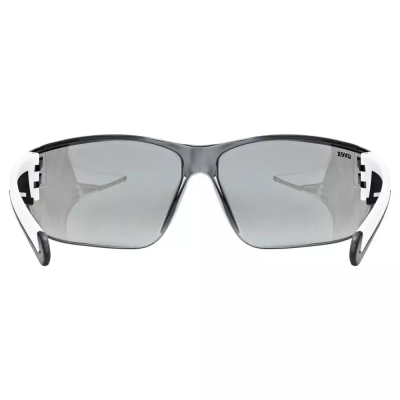 UVEX Equate Cycling Glasses, White Matt / Mirror Silver