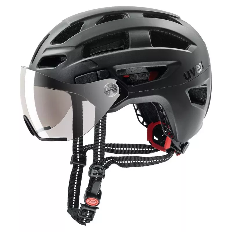 UVEX Finale Visor Cycling Helmet 56-61cm, Black Matt