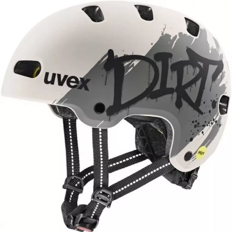 UVEX Kid 4 Style MIPS Bērnu veloķivere, Dirt Warm Grey