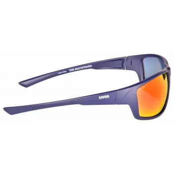 UVEX Sportstyle 230 matēti zilas slēpošanas brilles - spoguļzilas lēcas, pretaizvīšanas, UV400