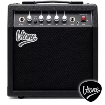 V-TONE AMP40 40W elektriskās ģitāras kombinētais pastiprinātājs ar 10 collu skaļruni, 2 kanāliem, reverberāciju, 3 joslu ekvalaizeru, austiņu izeju, Aux ieeju