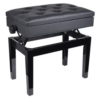 V-TONE BENCH 2 BK Piano sols ar glabāšanu, melns