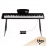 V-TONE BL-130 BK Digital Piano ar 88 graduētām āmura darbības taustiņiem, 16 balsīm, 128 notu polifoniju, 3 pedāļiem un 2x25W skaļruņiem - Melns