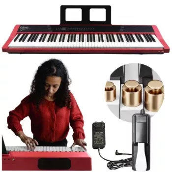 V-TONE BL-190 88 taustiņu pārnēsājams digitālais klavieres ar svērto āmuriņu mehānismu, melns
