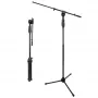 V-TONE DELUXE M1 Solo mikrofona statīvs ar šarnīra izlici un tripoda pamatni, regulējams augstums 900-1600 mm, melns