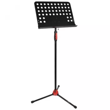V-TONE DELUXE P1 regulējams mūzikas statīvs dziesmu tekstiem un notīm, salokāms statīvs ar somu, melns