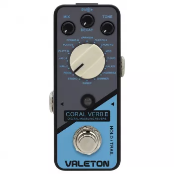 Valeton Coral Verb II digitālais reverberācijas ģitāras efektu pedālis