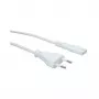 VALUE AC strāvas vads – Europlug uz IEC 60320 C7, 1 m, balts