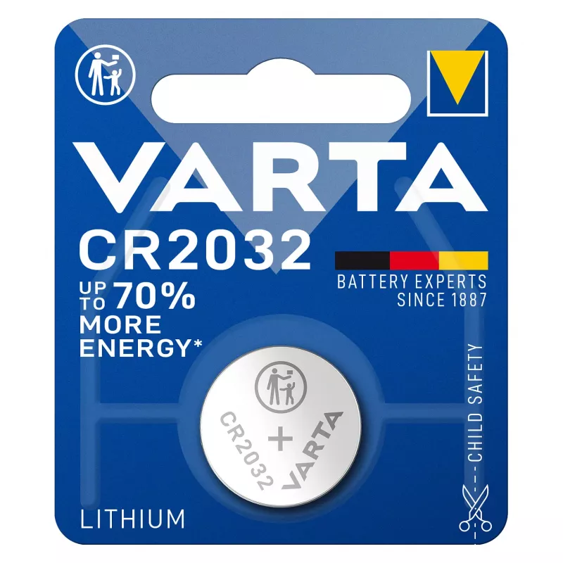 VARTA CR2032 litija monētas elementa baterija 3V 230mAh (10 gab.)