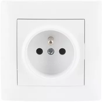 VCX WESA LC 13 Viena kontaktligzda ar zemējumu, E tips, 16A 250V, balta