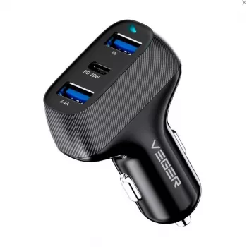 Veger CC271 Rigorous PD37W (2A1C) Car Charger Black