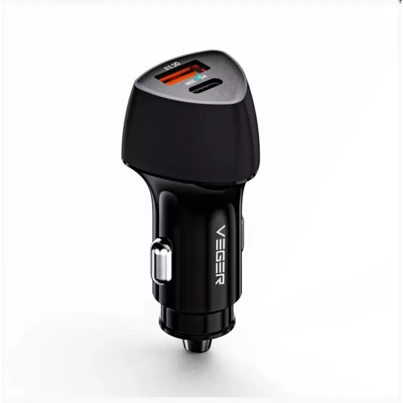 Veger CC50 Rigorous PD38W (1A1C) Car Charger Black