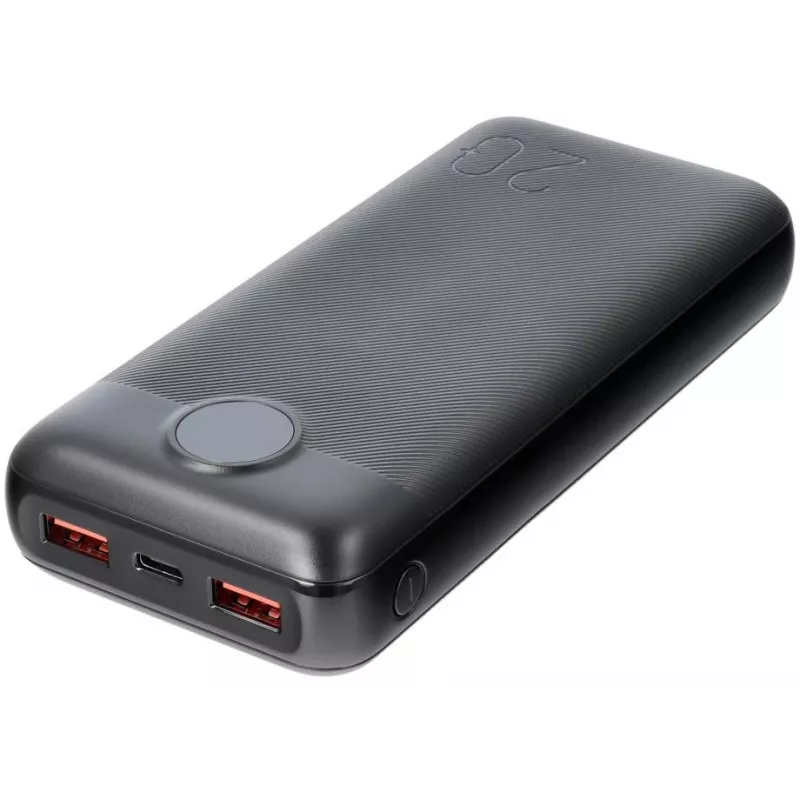 VEGER ārējais akumulators 20000 mAh 20W PD QC 3.0 2x USB-A USB-C melns