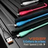 Veger V105 USB-A uz Lightning kabelis 1,2 m melns 2,4A uzlāde un sinhronizācija