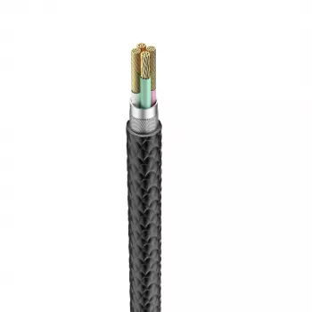 Veger V105 USB-A uz Lightning kabelis 1,2 m melns 2,4A uzlāde un sinhronizācija