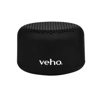 VEHO M3 pārnēsājamais bezvadu Bluetooth skaļrunis, 4W RMS, IPX5, Micro SD/AUX, melns