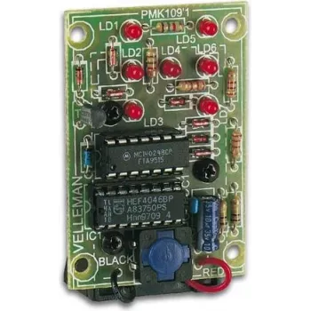 Velleman MK109 iekštelpu 6 lampu zaļu mirgojošu dekoratīvo apgaismojumu lodēšanas komplekts