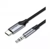 VENTION BGKHF USB-C uz 3,5 mm audio adaptera kabelis 1 m melns