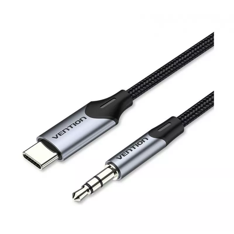 VENTION BGKHF USB-C uz 3,5 mm audio adaptera kabelis 1 m melns