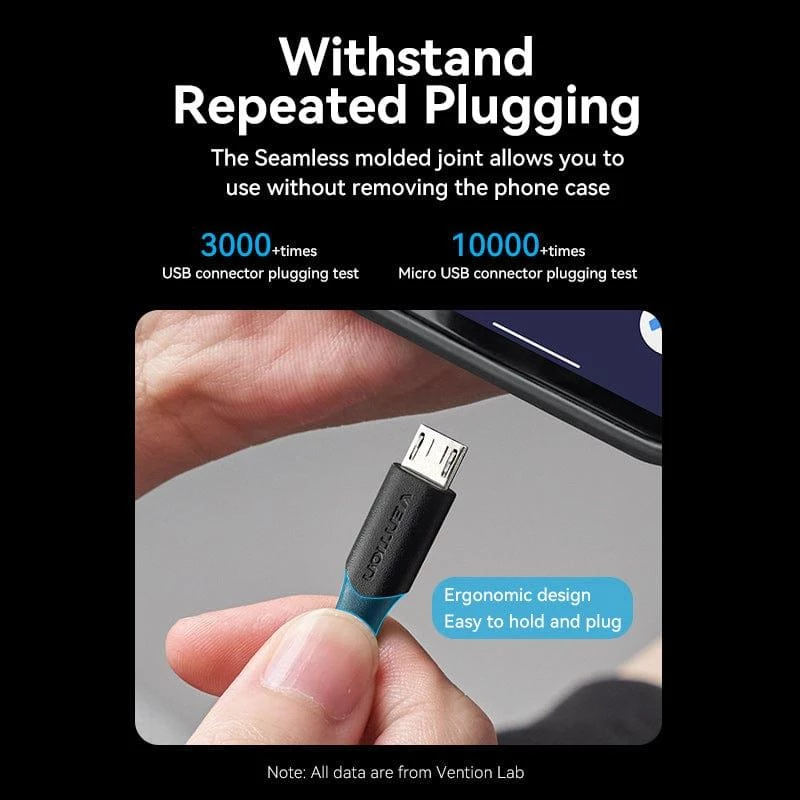 VENTION CTIBC USB 2.0 to Micro-B Cable 0.25m Black