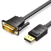 VENTION DisplayPort to DVI kabelis 1m Melns HAFBF