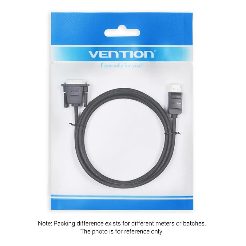 VENTION DisplayPort to DVI kabelis 1m Melns HAFBF