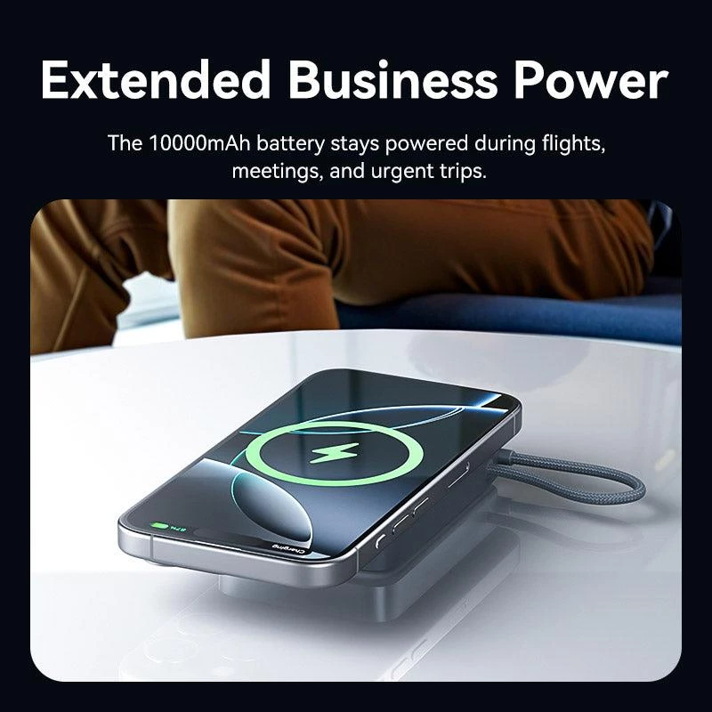 VENTION FKHH0 bezvadu power bank 10000mAh 35W PD/QC pelēks