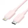 VENTION USB-C uz Lightning kabelis 1m rozā LAKPF - 20W PD ātrā uzlāde un 480Mbps datu sinhronizācija