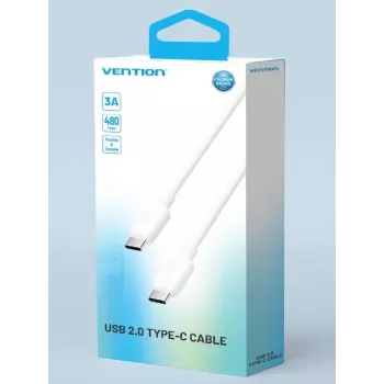 VENTION USB-C to USB-C kabelis 1m Balts TRCWF