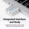 VENTION VAB-S13 USB 2.0 skaņas karte ar 2 portu centrmezglu