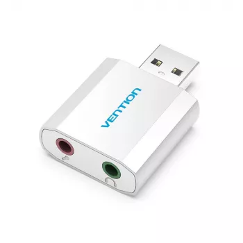 VENTION VAB-S13 USB 2.0 skaņas karte ar 2 portu centrmezglu