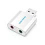 VENTION VAB-S13 USB 2.0 skaņas karte ar 2 portu centrmezglu