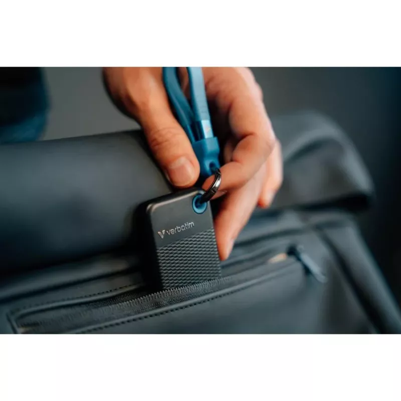 Verbatim Pocket SSD 256GB USB 3.2 Gen 2 Type-C ārējais pusvadītāju disks, melns/zils 32416