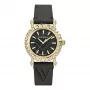 Versace V-Circle Sieviešu Šveices kvarca pulkstenis VE6D00223 40mm Melns ciparnīca Ādas siksniņa