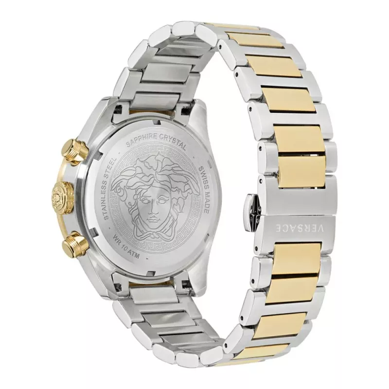 VERSACE V-Extreme Pro Vīriešu Šveices kvarca pulkstenis VE6K00423 43mm Nerūsējošais tērauds Melns ciparnīca