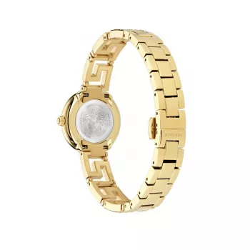 VERSACE V-Motif Women's Swiss Quartz Watch 28mm Stainless Steel Silver VE7A00423