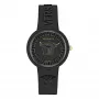 Versace V-Motif sieviešu Šveices kvarca pulkstenis VE6G00223 39mm melns ciparnīca ādas siksna