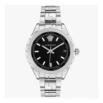 Versace V-Race sieviešu Šveices kvarca pulkstenis V12020015 - 35mm nerūsējošais tērauds, safīra kristāls, balts ciparnīca