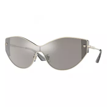 VERSACE VE2239-12526G Sieviešu saulesbrilles Zelts rāmis Pelēks spogulis lēcas 147mm