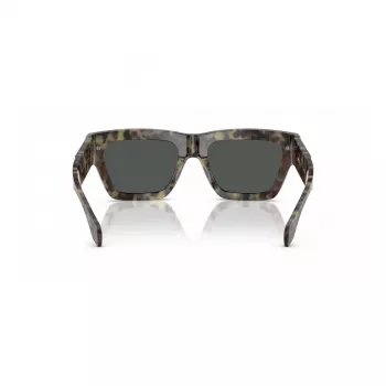 VERSACE VE4464-545687 Vīriešu taisnstūra saulesbrilles, caurspīdīgs pelēks rāmis, tumši pelēkas lēcas, 52 mm