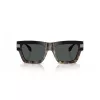 VERSACE VE4464-545687 Vīriešu taisnstūra saulesbrilles, caurspīdīgs pelēks rāmis, tumši pelēkas lēcas, 52 mm