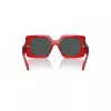 VERSACE VE4478U550087 Sieviešu saulesbrilles - Melns acetāta rāmis, Pelēkas polikarbonāta lēcas, 55 mm lēcu platums, 100% UV400 aizsardzība
