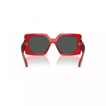 VERSACE VE4478U550087 Sieviešu saulesbrilles - Melns acetāta rāmis, Pelēkas polikarbonāta lēcas, 55 mm lēcu platums, 100% UV400 aizsardzība
