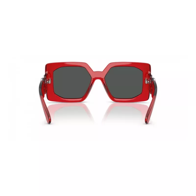 VERSACE VE4478U550087 Sieviešu saulesbrilles - Melns acetāta rāmis, Pelēkas polikarbonāta lēcas, 55 mm lēcu platums, 100% UV400 aizsardzība