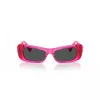 VERSACE VE4481-543487 Sieviešu kaķacs formas saulesbrilles - Melns acetāta rāmis, tumši pelēkas polikarbonāta lēcas, 54 mm