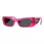 VERSACE VE4481-543487 Sieviešu kaķacs formas saulesbrilles - Melns acetāta rāmis, tumši pelēkas polikarbonāta lēcas, 54 mm