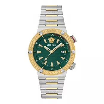 VERSACE VE8G00524 sieviešu Šveices kvarca pulkstenis 43mm melna ciparnīca safīra kristāls ādas siksniņa