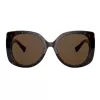 VERSACE Sieviešu saulesbrilles VE4375F-10873 Havana Acetāts Kvadrātveida Pilna Rāmja Gradienta Brūnas Lēcas 53mm